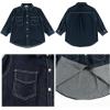 imageRolanko Girls Denim Shirt Oversized Button Down Shacket Long Sleeve Jean Shirt Fall Jacket Tops with Pocket 516 YearsA4blue Line
