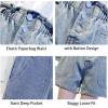 imageRolanko Girls Denim Shorty Shorts Elastic Waist Kids Summer Jean Shorts 414 YearsA3paperbag