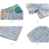 imageRolanko Girls Denim Shorty Shorts Elastic Waist Kids Summer Jean Shorts 414 YearsA5crimping