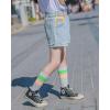 imageRolanko Girls Denim Shorty Shorts Elastic Waist Kids Summer Jean Shorts 414 YearsA5crimping