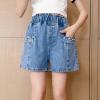 imageRolanko Girls Denim Shorty Shorts Elastic Waist Kids Summer Jean Shorts 414 YearsC1pearl