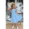 imageRolanko Girls Ruffle Sleeve Dress with Pockets Midi Swing Smocked Dresses for Kids Casual Party 512 YearsBlue