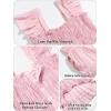 imageRolanko Girls Ruffle Sleeve Dress with Pockets Midi Swing Smocked Dresses for Kids Casual Party 512 YearsPink