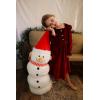 imageRolanko Girls Velvet Fall Dress Square Neck Puff Long Sleeve Christmas Party Dress Kids with Pockets 512 YRed