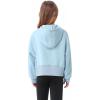 imageRolanko Girls Zip Up Hoodies Cropped Sweatshirts Long Sleeve Jackets with Pockets Kids Tops Clothes 715 YearsBlue