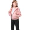 imageRolanko Girls Zip Up Hoodies Cropped Sweatshirts Long Sleeve Jackets with Pockets Kids Tops Clothes 715 YearsPink