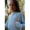 imageRolanko Kids UPF50 Zip Up Hoodie Thumbholes Girls Quick Dry Light Sun Protective Athletic Jacket with PocketsBlue