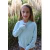 imageRolanko Kids UPF50 Zip Up Hoodie Thumbholes Girls Quick Dry Light Sun Protective Athletic Jacket with PocketsBlue