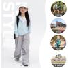 imageRolanko Kids UPF50 Zip Up Hoodie Thumbholes Girls Quick Dry Light Sun Protective Athletic Jacket with PocketsBlue