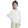 imageRolanko Kids UPF50 Zip Up Hoodie Thumbholes Girls Quick Dry Light Sun Protective Athletic Jacket with PocketsWhite