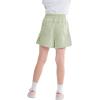 imageRolanko Shorts for Girls Lightweight Girls Shorts with Pockets Pleats Design Kids Shorts for Casual Beach Sports 515 YearsGreen