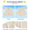 imageRolanko Shorts for Girls Lightweight Girls Shorts with Pockets Pleats Design Kids Shorts for Casual Beach Sports 515 YearsKhaki