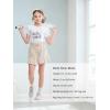 imageRolanko Shorts for Girls Lightweight Girls Shorts with Pockets Pleats Design Kids Shorts for Casual Beach Sports 515 YearsKhaki