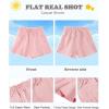 imageRolanko Shorts for Girls Lightweight Girls Shorts with Pockets Pleats Design Kids Shorts for Casual Beach Sports 515 YearsPink