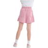 imageRolanko Shorts for Girls Lightweight Girls Shorts with Pockets Pleats Design Kids Shorts for Casual Beach Sports 515 YearsPink