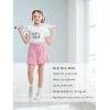 imageRolanko Shorts for Girls Lightweight Girls Shorts with Pockets Pleats Design Kids Shorts for Casual Beach Sports 515 YearsPink