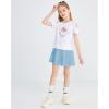 imageRolanko Skorts for Girls Skirts 2 Pack Cotton Kids Shorts Casual Play School Tennis 29 YearsA2greyblue