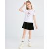imageRolanko Skorts for Girls Skirts 2 Pack Cotton Kids Shorts Casual Play School Tennis 29 YearsA4purpleblack