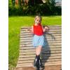 imageRolanko Skorts for Girls Skirts 2 Pack Cotton Kids Shorts Casual Play School Tennis 29 YearsA5bluewhite