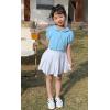 imageRolanko Skorts for Girls Skirts 2 Pack Cotton Kids Shorts Casual Play School Tennis 29 YearsA5bluewhite