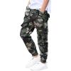 imageRolanko Boys Cargo Pants Casual Kids Joggers Elastic Waist Outdoor Hiking Baggy Trousers 414 YearsAcamouflage