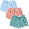 imageRolanko Girls Active Dolphin Shorts for Girls 3 Packs Kids Bike Running Summer Beach Athletic Sports 414 YearsA4bluepinkgreen
