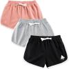 imageRolanko Girls Active Dolphin Shorts for Girls 3 Packs Kids Bike Running Summer Beach Athletic Sports 414 YearsA5pinkgrayblack