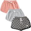 imageRolanko Girls Active Dolphin Shorts for Girls 3 Packs Kids Bike Running Summer Beach Athletic Sports 414 YearsB2pinkgreyblack Plaid