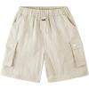 imageRolanko Girls Cargo Shorts Lightweight Parachute Short Pants with Pockets Summer Cargo Shorts for Kids Casual Hiking SportsBeige