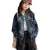 imageRolanko Girls Denim Jackets Basic Oversized Jean Jacket for Girls Fall Outwear Button Down Trucker Jacket 514 YearsA4spliced