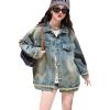 imageRolanko Girls Denim Jackets Basic Oversized Jean Jacket for Girls Fall Outwear Button Down Trucker Jacket 514 YearsA5frayed