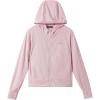 imageRolanko Kids UPF50 Zip Up Hoodie Thumbholes Girls Quick Dry Light Sun Protective Athletic Jacket with PocketsPink