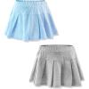 imageRolanko Skorts for Girls Skirts 2 Pack Cotton Kids Shorts Casual Play School Tennis 29 YearsA2greyblue