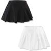 imageRolanko Skorts for Girls Skirts 2 Pack Cotton Kids Shorts Casual Play School Tennis 29 YearsA3blackwhite