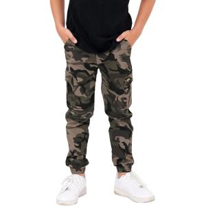 imageRolanko Boys Cargo Pants Casual Kids Joggers Elastic Waist Outdoor Hiking Baggy Trousers 414 YearsF1greycamo