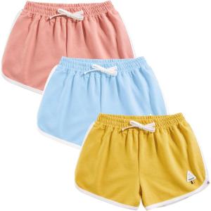 imageRolanko Girls Active Dolphin Shorts for Girls 3 Packs Kids Bike Running Summer Beach Athletic Sports 414 YearsA1pinkblueyellow