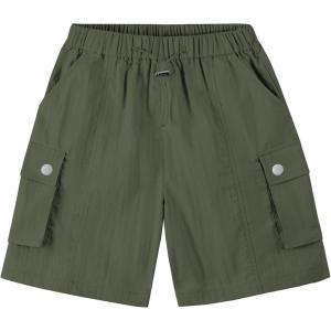 imageRolanko Girls Cargo Shorts Lightweight Parachute Short Pants with Pockets Summer Cargo Shorts for Kids Casual Hiking SportsGreen
