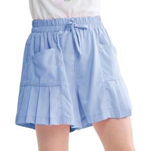 imageRolanko Shorts for Girls Lightweight Girls Shorts with Pockets Pleats Design Kids Shorts for Casual Beach Sports 515 YearsBlue