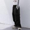 imageRolanko Girls Cargo Pants Wide leg Cargo Sweatpants High Waist Kids Joggers with Pockets 414 YearsBlack