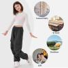 imageRolanko Girls Cargo Pants Wide leg Cargo Sweatpants High Waist Kids Joggers with Pockets 414 YearsDarkgrey