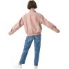 imageRolanko Girls Faux Leather Jacket Kids Zip Up Motorcycle Biker Outerwear Coat Pleather Bomber Jacket with Pockets 515 YearsPink