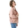 imageRolanko Girls Faux Leather Jacket Kids Zip Up Motorcycle Biker Outerwear Coat Pleather Bomber Jacket with Pockets 515 YearsPink