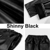 imageRolanko Girls Faux Leather Pants Straight Wide Leg Streetwear Trousers with Pockets Kids Pants 414 YearsBlack