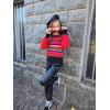 imageRolanko Girls Faux Leather Pants Straight Wide Leg Streetwear Trousers with Pockets Kids Pants 414 YearsBlack