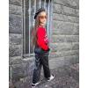 imageRolanko Girls Faux Leather Pants Straight Wide Leg Streetwear Trousers with Pockets Kids Pants 414 YearsBlack