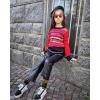 imageRolanko Girls Faux Leather Pants Straight Wide Leg Streetwear Trousers with Pockets Kids Pants 414 YearsMatteblack