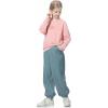 imageRolanko Girls Fleece Sweatpants Baggy Jogger Pants High Waist Kids Sweats Trousers with Pockets 515 YearsBlue
