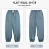 imageRolanko Girls Fleece Sweatpants Baggy Jogger Pants High Waist Kids Sweats Trousers with Pockets 515 YearsBlue