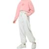 imageRolanko Girls Fleece Sweatpants Baggy Jogger Pants High Waist Kids Sweats Trousers with Pockets 515 YearsGrey