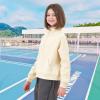 imageRolanko Girls Half Zip Pullover Cropped Sweatshirts for Girls Long Sleeve Sweat Shirts with Thumb Hole 514 YearsApricot